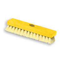 DECK BRUSH, PLASTIC BLOCK 8", polypropylene fill 