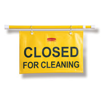 RUBBERMAID® SITE SAFETY HANGING SIGNS "Closed for Cleaning" English on 13x50x1"