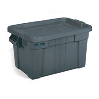 BRUTE® STORAGE TOTE WITH LID 20gal grey 