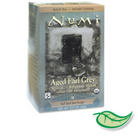 NUMI ORGANIC TEA BAGS BOXED Aged Earl Grey Bergamot Assam Black. Packed 6/18