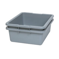 RUBBERMAID® FOOD, UTILITY & BUS TOTE BOXES & LIDS Gray 7-1/8gal bus & utility box 21.5x17.13x7"