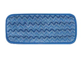 HYGEN™ MICROFIBER SINGLE-SIDED DAMP MOPS 11" Blue wall/stair mop 13.7x5.5x0.5"