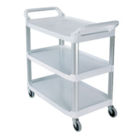 XTRA™ CARTS 300lb CAPACITY White utility with open shelves 40.62x20x37.8"