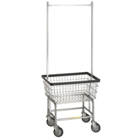 LAUNDRY CART W/ DOUBLE POLE RACK Standard 