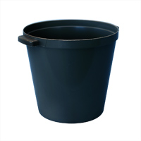 ROUND PLASTIC ICE BUCKET WITH HANDLES 3 qt, Black, Packed 1 each