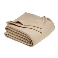 FLEECE BLANKET TAN COLOR Queen Size (90 in x 90 in) 