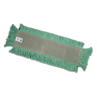 DISPOSABLE BLENDED DUST MOPHEADS 24" green cut-end blended dust mop refill