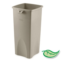 UNTOUCHABLE® SQUARE CONTAINERS AND LIDS 23gal Brown container 16.5x15.5x30.9"