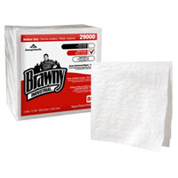 BRAWNY® PROFESSIONAL DISPOSABLE CLEANING TOWELS 4-Ply - 1/4 Fold Wiper Packed 12/80