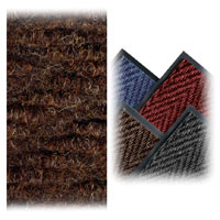 BROWN CHEVRON-RIB HERRINGBONE PATTERN CARPET MAT 2' x 3', packed 1 each 