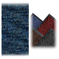 SLATE BLUE CHEVRON-RIB HERRINGBONE PATTERN CARPET MAT 4' x 6', packed 1 each 