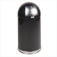 RUBBERMAID&reg; STEEL CONTAINER ROUND TOP BLACK 15gal