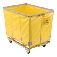 GLOSSTEX KNOCKDOWN 18 BUSHEL LAUNDRY HAMPER TRUCK Yellow bag 44x31x29" (FOB Factory)