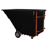 BLACK ROTOMOLDED 1-1/2 CUBIC YARD TILT TRUCKS 1,200lb capacity standard duty 80.5x43x49.5"