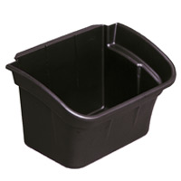 RUBBERMAID® UTILITY & REFUSE BINS FOR SERVICE CARTS 4gal Black utility bin 12.12x17x10.5"