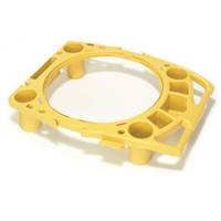 BRUTE® DOLLY & CADDY ACCESSORIES FOR ROUND CONTAINERS 44gal Yellow Rim caddy 32.5x26.5x6.75"
