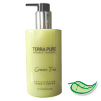 RETAIL SIZE TERRA PURE GREEN TEA ORGANIC HAIR CONDITIONER 10.14 oz pump bottle 