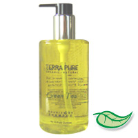 RETAIL SIZE TERRA PURE® GREEN TEA™ ORGANIC SHAMPOO 10.14 oz pump bottle 