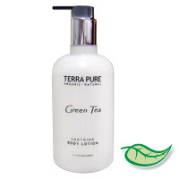 RETAIL SIZE TERRA PURE GREEN TEA ORGANIC LOTION 10.14 oz pump bottle 