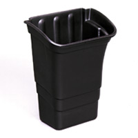 RUBBERMAID® UTILITY & REFUSE BINS FOR SERVICE CARTS 8gal Black refuse bin 12x17x22"