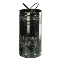 RUBBERMAID&reg; ROUND PERFORATED STEEL GARBAGE CANS
