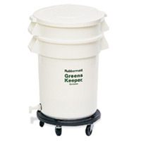 BRUTE® GREENSKEEPER® CONTAINER AND ACCESSORIES 20gal container with lid & dolly 22.5x33.5"
