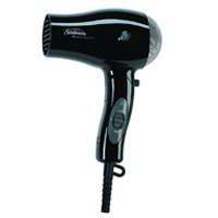 SUNBEAM® HAND-HELD HAIR DRYER W/ FOLDING HANDLE Folding handle, black 1875 watt 