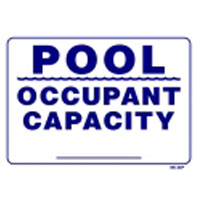 "OCCUPANT CAPACITY" SIGN 12"X18" packed (1 each) 