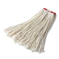 CUT-END PREMIUM COTTON, RAYON & BLEND NON-LAUNDERABLE WET MOPS RM White 20oz rayon, 1" headband 