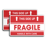 PACKAGING LABELS  This Side Up 3"x5" 500 per roll