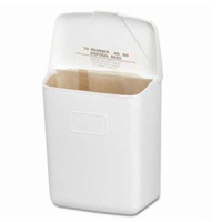 WALL MOUNTED NAPKIN DISPOSAL UNI  WHITE ABS PLASTIC 