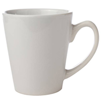 CERAMIC COFFEE MUGS - 12 OUNCE  Small Cone, White Packed 36