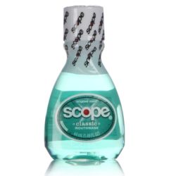 CREST SCOPE CLASSIC MOUTHWASH ORIGINAL MINT 1.217 oz bottles, packed 180 