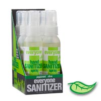 EVERYONE® FOR EVERY BODY HAND SANITIZER SPRAY Pkd: 6 ea 2 oz. Peppermint & Citrus 62% Alcohol