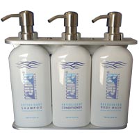 Ocean Spa Three Chamber Wall Mount Bulk Dispenser Kit Os500555 Ocean Spa Three Chamber Wall Mount Bulk Dispenser Kit Os500555 Shampoo Conditioner Body Wash 1 Ea Pn 15349 Holds 16 91oz 500ml Per Blue