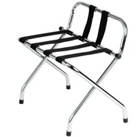 Metal Luggage Rack  Chrome Plated Finish With Back Rest (25"x26"x17")...