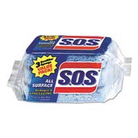 S.O.S® ALL SURFACE SCRUBBER SPONGE BY CLOROX Packed (8/3 pack) 2 1/2" x 4 1/2", 0.9" Thick