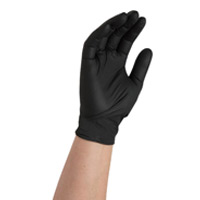 DISPOSABLE HEAVY DUTY BLACK NITRILE POWDER FREE GLOVES Medium (100) 