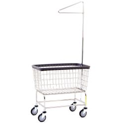 HOTEL LAUNDRY CART #200F91 WITH BASE AND SINGLE POLE RACK 33" X 19" 