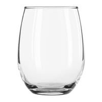 STEMLESS WINE GLASS LIBBEY 9 OUNCE WITH SAFEDGE RIM Packed: 12 