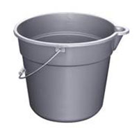 UTILITY BUCKETS  10 quart round grey bucket 