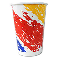 COLD PAPER CUP WITH SPLASH DESIGN 16oz Packed 1000