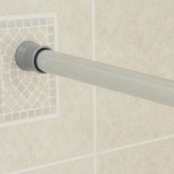 ADJUSTABLE SHOWER ROD Chrome 24" - 40" 