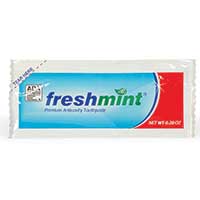 FRESHMINT TOOTHPASTE IN SINGLE USE PACKETS Packed 250 packets, 0.28oz **ADA Approved**