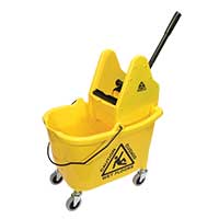 DOWNPRESS MOP AND WRINGER COMBINATION 33qt yellow bucket and wringer