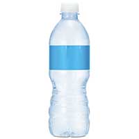 NATURAL SPRING BOTTLED WATER WITH CUSTOM IMPRINTED LABEL rPET Eco-Friendly Plastic Bottle Packed 24/16.9oz bottles