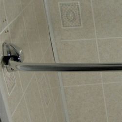 CHROME SHOWER CURTAIN 6" BOW CR560 ajustable 56" to 72" 