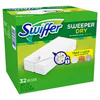 SWIFFER® DISPOSABLE DUST CLOTH REFILLS For 10 Inch Wide Floor Mop Packed 32 Cloth Refills