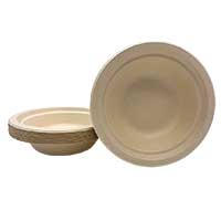 COMPOSTABLE ECO SUGAR CANE PLATES AND BOWLS 12 oz, Bowl, Packed 1000 
