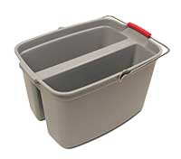 DIVIDED UTILITY BUCKET  19.5 qt rectangular gray bucket